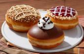 A trio of Krispy Kreme's Thanksgiving pie-inspired doughnuts.