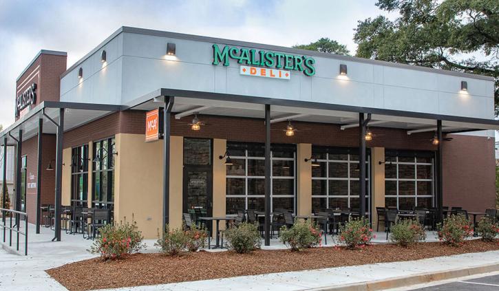 McAlister’s Deli exterior of restaurant.