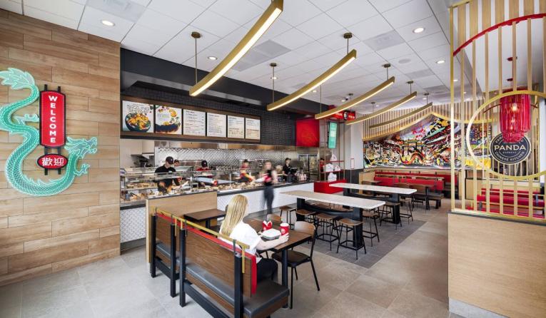 The dining room of Panda Express' new prototype. 
