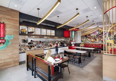 The dining room of Panda Express' new prototype. 