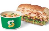 Subway soup and sandwich.