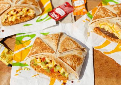 Taco Bell breakfast crunchwrap.