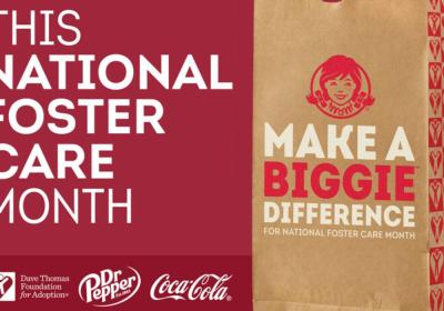 Wendy's National Foster Care Month graphic. 