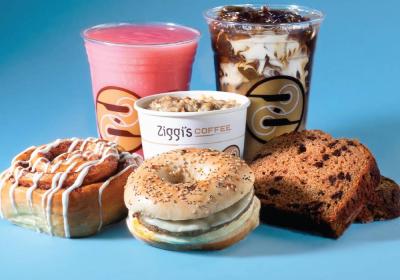 Ziggi’s Coffee breakfast items.